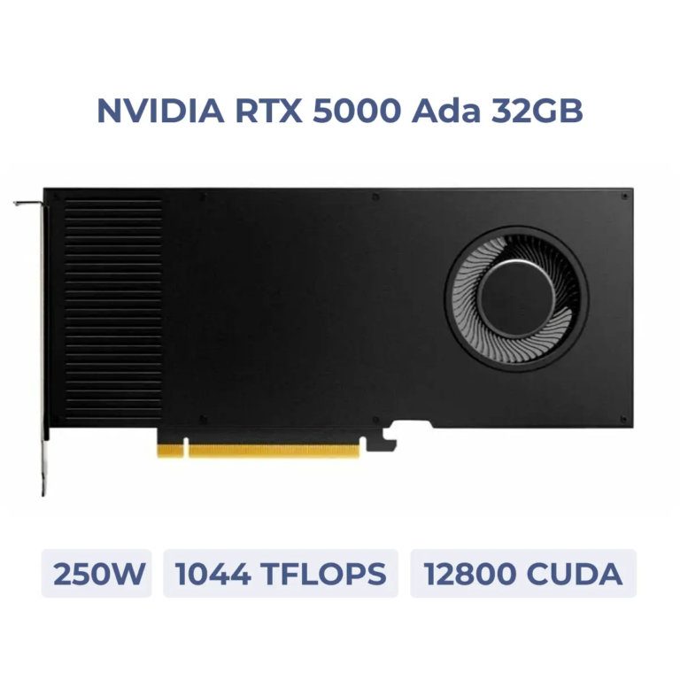 NVIDIA RTX 5000 Ada 32GB GPU with specifications shown
