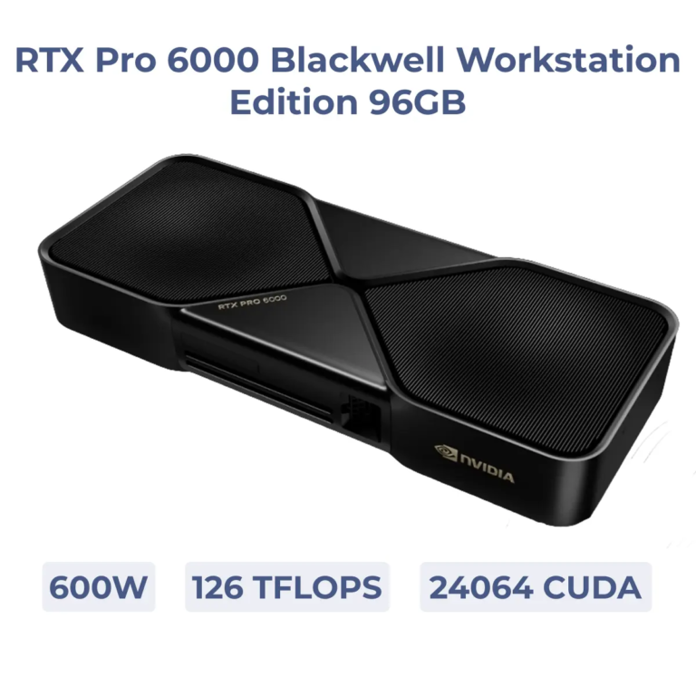 NVIDIA RTX Pro 6000 Blackwell Workstation Edition 96GB GPU with specifications shown